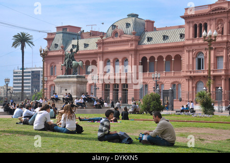 Casa Rosada, Plaza de Mayo, Buenos Aires, Argentinien Stockfoto