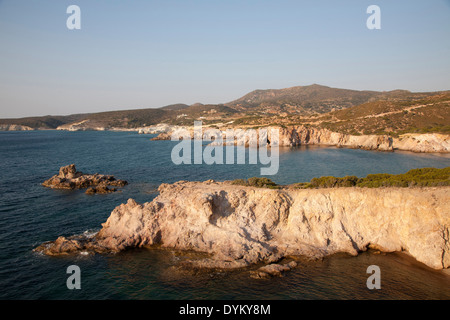 Felsen, Westküste, Insel Milos, Kykladen, Griechenland, Europa Stockfoto
