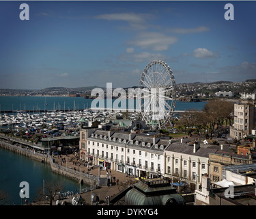 GB - DEVON: Torquay Marina und englische Riviera Rad Stockfoto