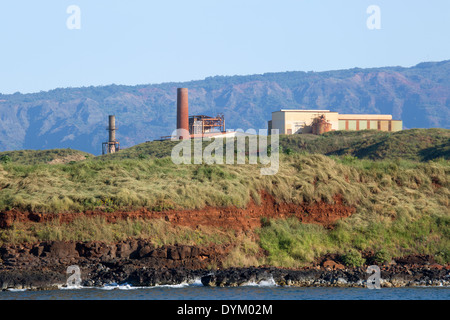 Olokele Zuckermühle war der letzte aktive Mühle in Hawaii bevor es geschlossen Stockfoto