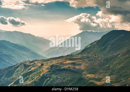 Blick vom Kalinchok Photeng auf das Kathmandu-Tal, Nepal Stockfoto