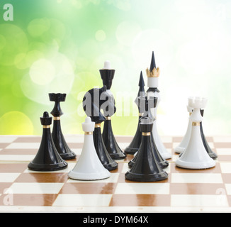 Weiße Dame, Schach, Mate, schwarzen König Stockfoto, Bild: 11227357 - Alamy