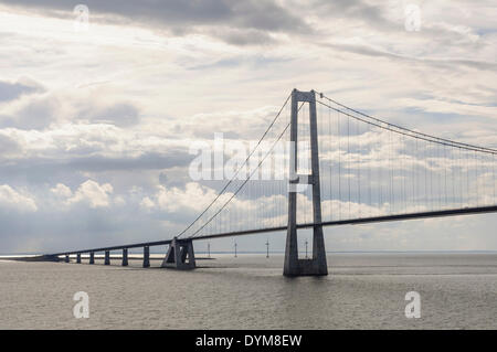 Nyborg, Korsor, Süddänemark, Storebæltsbroen oder große-Belt-Brücke, Store Belt, großer Belt, Dänemark Stockfoto