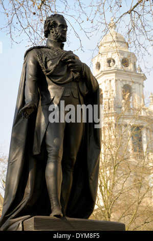 London, England, Vereinigtes Königreich. Edward George Geoffrey Smith Stanley, 14. Earl of Derby-Statue (1874, von Matthew Noble) Stockfoto