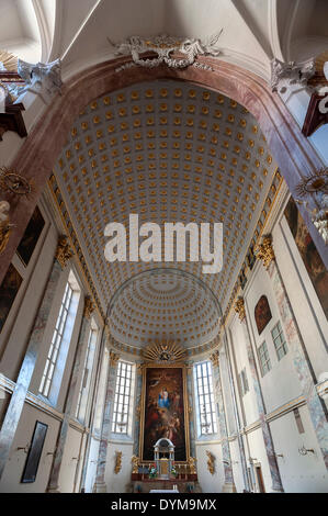Decke Gewölbe über dem Altarraum, bin Kirche Hof Kirche, Anfang des 17. Jahrhunderts, Wien, Wiener, Österreich Stockfoto