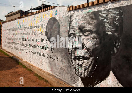 Denkmal für Nelson Mandela, Soweto, Johannesburg, Gauteng, Südafrika Stockfoto