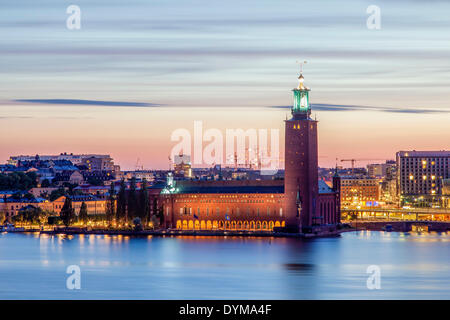 Rathaus von Stockholm, Stockholms Stadshus, Stockholm, Stockholms län, Schweden Stockfoto