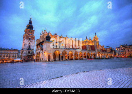 Der Hauptmarkt in Krakau, Polen. Stockfoto