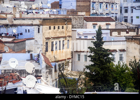 Marokko, Chefchaouen Gesamtansicht der Stadt Stockfoto