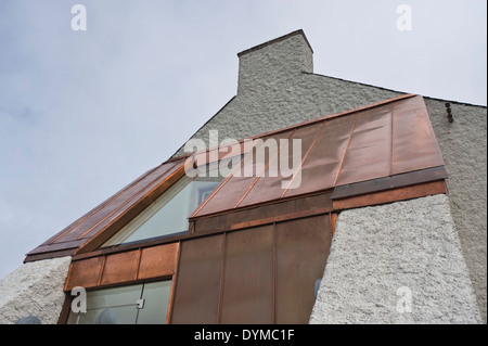 Gebäude mit Kupfer Verkleidung Amlwch Hafen Anglesey North Wales UK Stockfoto