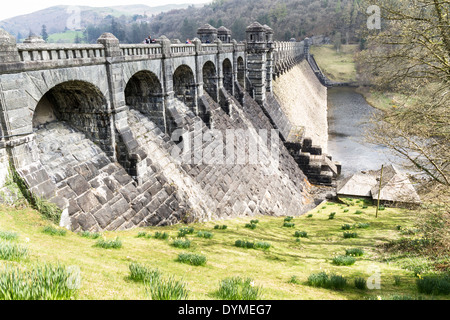 Der Lake Vyrnwy Staumauer in wales Stockfoto