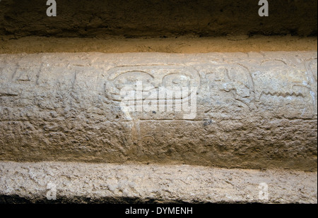 Die Kartusche des Ka-Fra (Chefren) in einem Grab in der Nähe der Pyramide El Giza Plateau, Cairo. Stockfoto