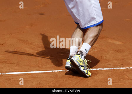 Barcelona, Spanien. 22. April 2014. BARCELONA / Spanien-22 April: match zwischen Gineno-Traver und Gulbis, für Barcelona Open Banc Sabadell, 62 Trofeo Conde de Godo, gespielt an der Tennis-RC-Barcelona am 22. April 2014 Foto. Joan Valls/Urbanandsport/Nurphoto. Bildnachweis: Joan Valls/NurPhoto/ZUMAPRESS.com/Alamy Live-Nachrichten Stockfoto