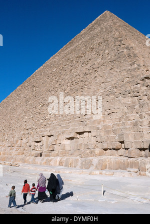 Die der Cheops-Pyramide in El Giza Plateau,Cairo.View von der Westseite Stockfoto