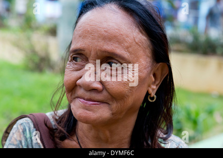 Porträt einer Frau in Puerto Princesa, Palawan, Philippinen Stockfoto