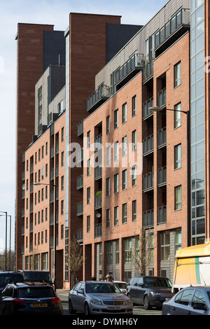 Appartementhaus Hacienda, die sich auf dem Gelände des berühmten Nachtclub in Manchester UK Stockfoto