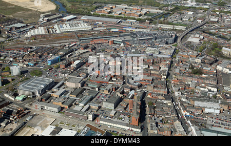 Luftaufnahme von Doncaster Stadtzentrum Stockfoto