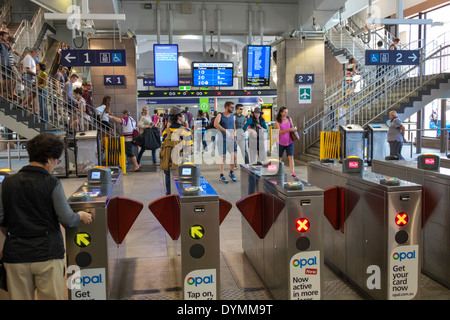 Sydney Australia, Circular Quay, Zug, Bahnhof, City Circle Line, Eingang, Gate, AU140308129 Stockfoto