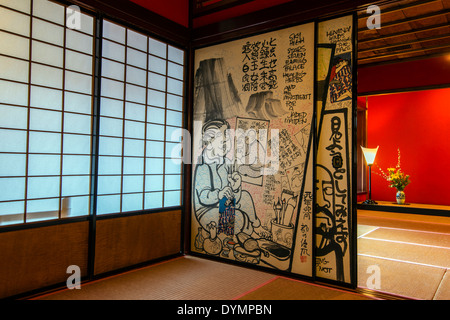 Kaikaro Geisha Haus datiert Anfang des 19. Jahrhunderts befindet sich im Stadtteil Higashi Chayagai, Kanazawa, Präfektur Ishikawa, Japan Stockfoto