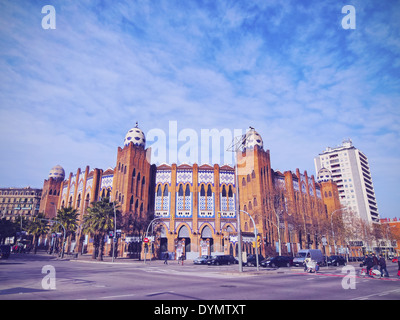 Placa de Toros Monumental - Stierkampfarena von Barcelona, Katalonien, Spanien Stockfoto