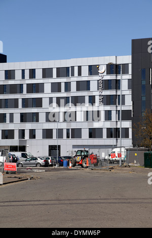 Eine Baustelle des Premier Inn, Pacific Drive, Pacific Quay, Glasgow, Schottland, Großbritannien Stockfoto