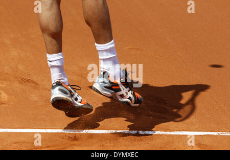 Barcelona, Spanien. 22. April 2014. BARCELONA / Spanien-22 April: match zwischen Bautista Agut und Nishikori, für Barcelona Open Banc Sabadell, 62 Trofeo Conde de Godo, gespielt an der Tennis-RC-Barcelona am 22. April 2014. Foto. Joan Valls/Urbanandsport/Nurphoto Credit: Joan Valls/NurPhoto/ZUMAPRESS.com/Alamy Live-Nachrichten Stockfoto