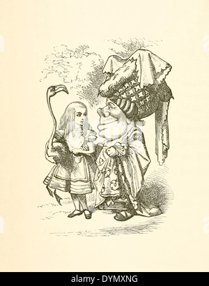 John Tenniel (1820-1914) Illustration aus Carrolls "Alice im Wunderland" veröffentlichte im Jahre 1865. Herzogin und Alice Stockfoto