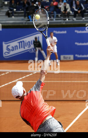 Barcelona, Spanien. 22. April 2014. BARCELONA / Spanien-22 April: match zwischen Ramos und Davidenko, für Barcelona Open Banc Sabadell, 62 Trofeo Conde de Godo, gespielt an der Tennis-RC-Barcelona am 22. April 2014. Foto. Joan Valls/Urbanandsport/Nurphoto. Bildnachweis: Joan Valls/NurPhoto/ZUMAPRESS.com/Alamy Live-Nachrichten Stockfoto