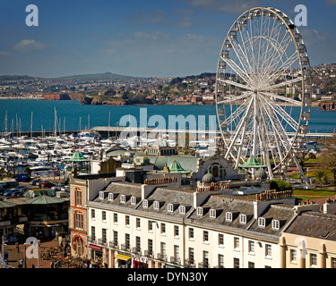 GB - DEVON: Torquay Marina und englische Riviera Rad Stockfoto