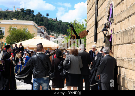 Griechenland-ionische Zakynthos Insel Ostern gut Freitag religiöse Prozession Stockfoto