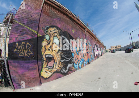 Ein Wandbild im Stadtteil Bushwick, Brooklyn in New York zu sehen Stockfoto