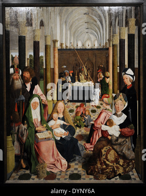 Workshop von Geertgen Tot Sint Jans (c. 1455/65-1485/95). Der Heiligen Sippe, c. 1495. Rijksmuseum. Amsterdam. Holland. Stockfoto