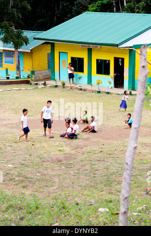Schulhof in Puerto Princesa, Palawan, Philippinen Stockfoto