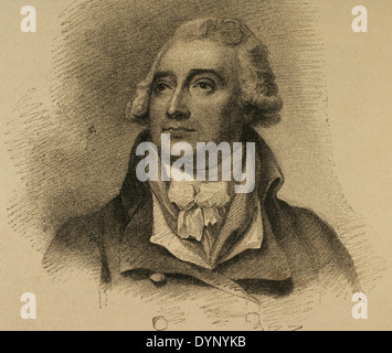 Philip James de Loutherbourg (1740-1812). Englische Künstler. Gravur in der iberischen Abbildung, 1898. Stockfoto