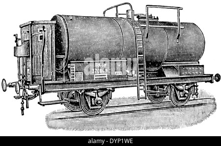 Vintage Kesselwagen, Illustration aus sowjetischen Enzyklopädie, 1927 Stockfoto