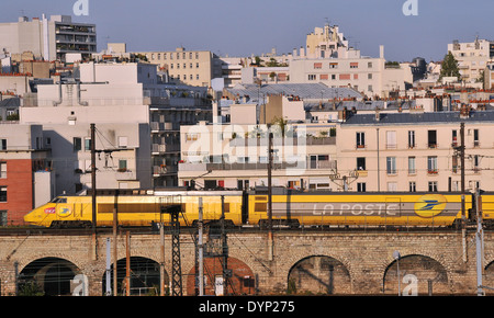 Post-TGV Zug Ankunft in Paris Frankreich Stockfoto