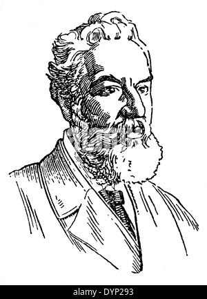 Alexander Graham Bell (1847-1922), Wissenschaftler, Erfinder, Ingenieur und Erfinder, Illustration aus sowjetischen Enzyklopädie, 1927 Stockfoto