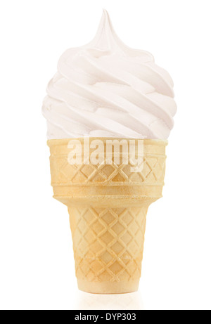 schlichte weiße Eisbecher Stockfoto