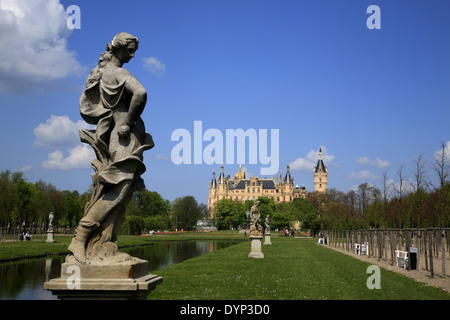 Schweriner Schloss und Park, Mecklenburg Western Pomerania, Deutschland, Europa Stockfoto