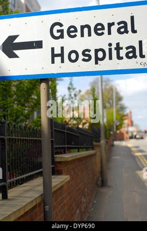 Allgemeines Krankenhaus Zeichen Northampton Stockfoto