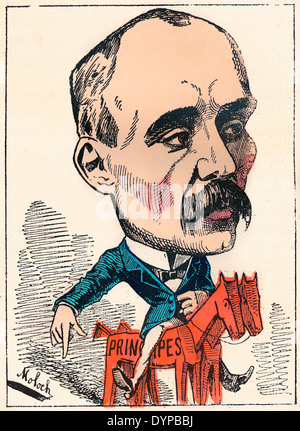 Georges Benjamin Clemenceau, 1841-1929, ein französischer Staatsmann, Premierminister von Frankreich, politische Karikatur, 1882 von Alphonse He Stockfoto