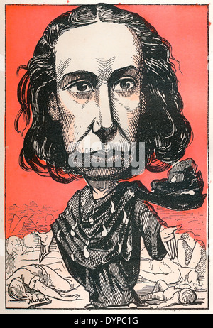 Louise Michel 1830-1905, französischer Anarchist und Schullehrer, politische Karikatur, 1882, von Alphonse Hector Colomb Stockfoto