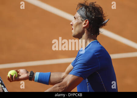 Barcelona, Spanien. 23. April 2014. BARCELONA - Spanien - 23 APRIL: Rafa Nadal während des Spiels zwischen Rafael Nada und Albert Ramos für Barcelona Open Banc Sabadell, 62 Trofeo Conde de Godo, gespielt an der Tennis-RC-Barcelona am 23. April 2014. (Foto: Aline Delfim/Urbanandsport) Bildnachweis: Aline Delfim/NurPhoto/ZUMAPRESS.com/Alamy Live-Nachrichten Stockfoto