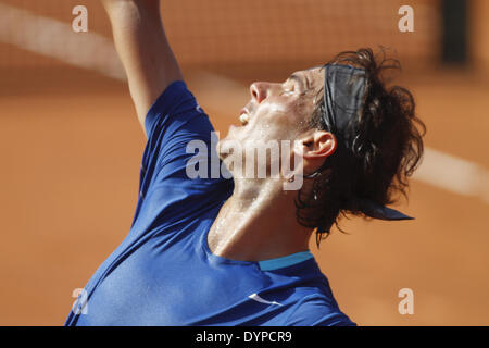 Barcelona, Spanien. 23. April 2014. BARCELONA - Spanien - 23 APRIL: Rafa Nadal während des Spiels zwischen Rafael Nada und Albert Ramos für Barcelona Open Banc Sabadell, 62 Trofeo Conde de Godo, gespielt an der Tennis-RC-Barcelona am 23. April 2014. (Foto: Aline Delfim/Urbanandsport) Bildnachweis: Aline Delfim/NurPhoto/ZUMAPRESS.com/Alamy Live-Nachrichten Stockfoto