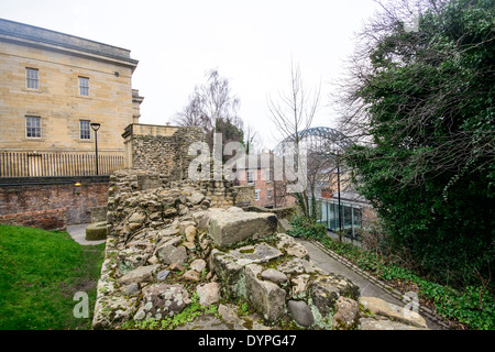 Newcastle-Stadtmauer Stockfoto