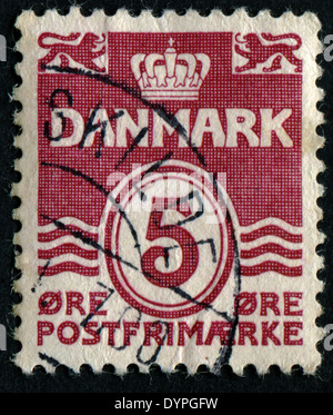 Dänemark - ca. 1960: eine Briefmarke gedruckt in Dänemark zeigt 50 Kronen, Serie, ca. 1960 Stockfoto