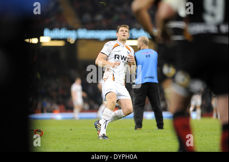 RaboDirect Pro 12 - Judgement Day im Millennium Stadium in Cardiff - Fischadler V Drachen Rugby. Stockfoto