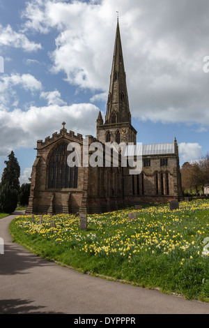 St. Oswald Kirche Ashbourne Derbyshire England uk Stockfoto