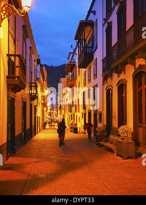 Straße auf der alten Stadt von Santa Cruz De La Palma, Kanarische Inseln, Spanien Stockfoto