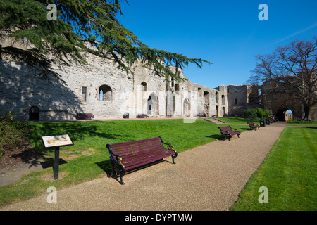 Die Schlossgärten in Newark on Trent, Nottinghamshire, England UK Stockfoto